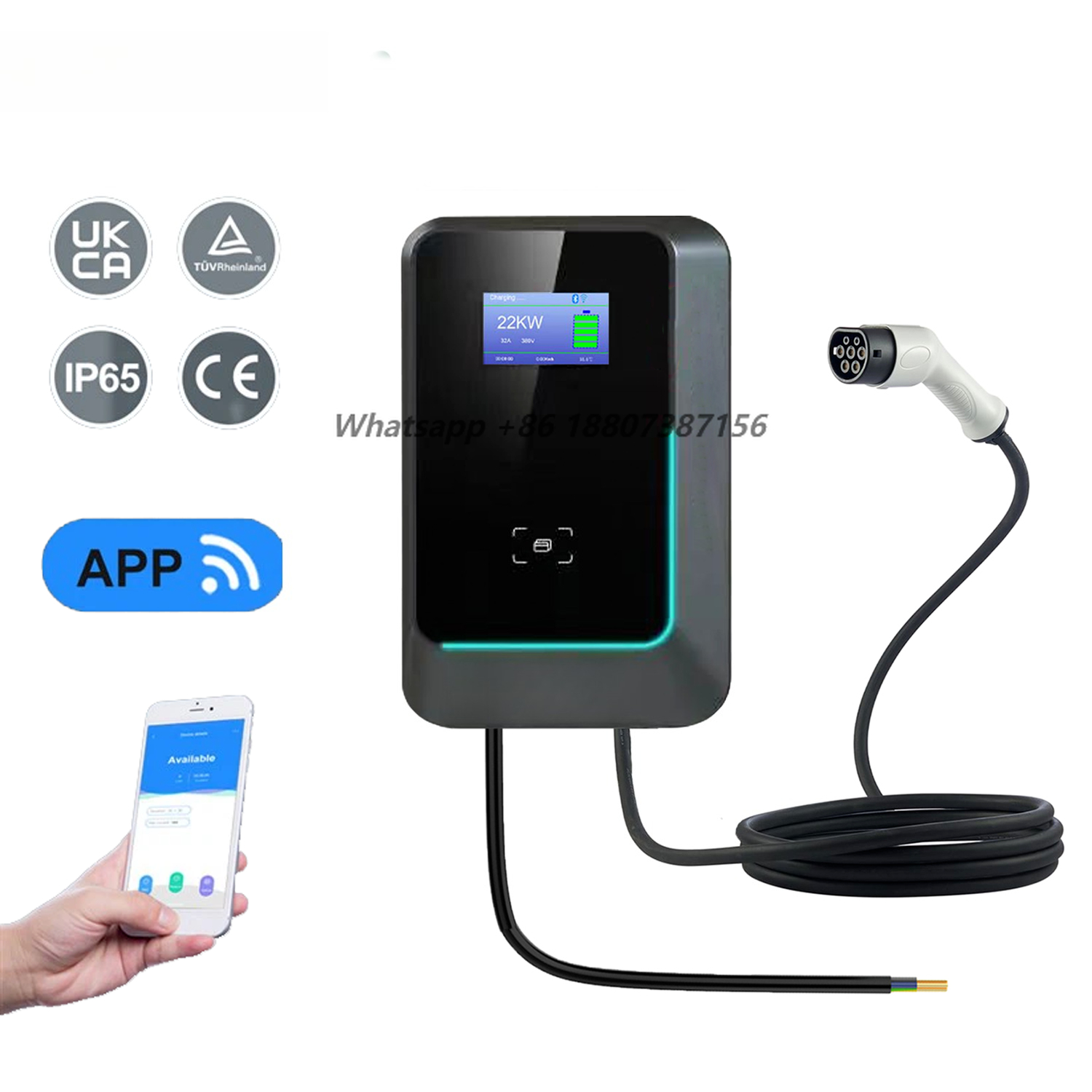 22Kw Wallbox Type 2 Ocpp Rfid - 보머른 7kw 11kw 22kw AC 전기차