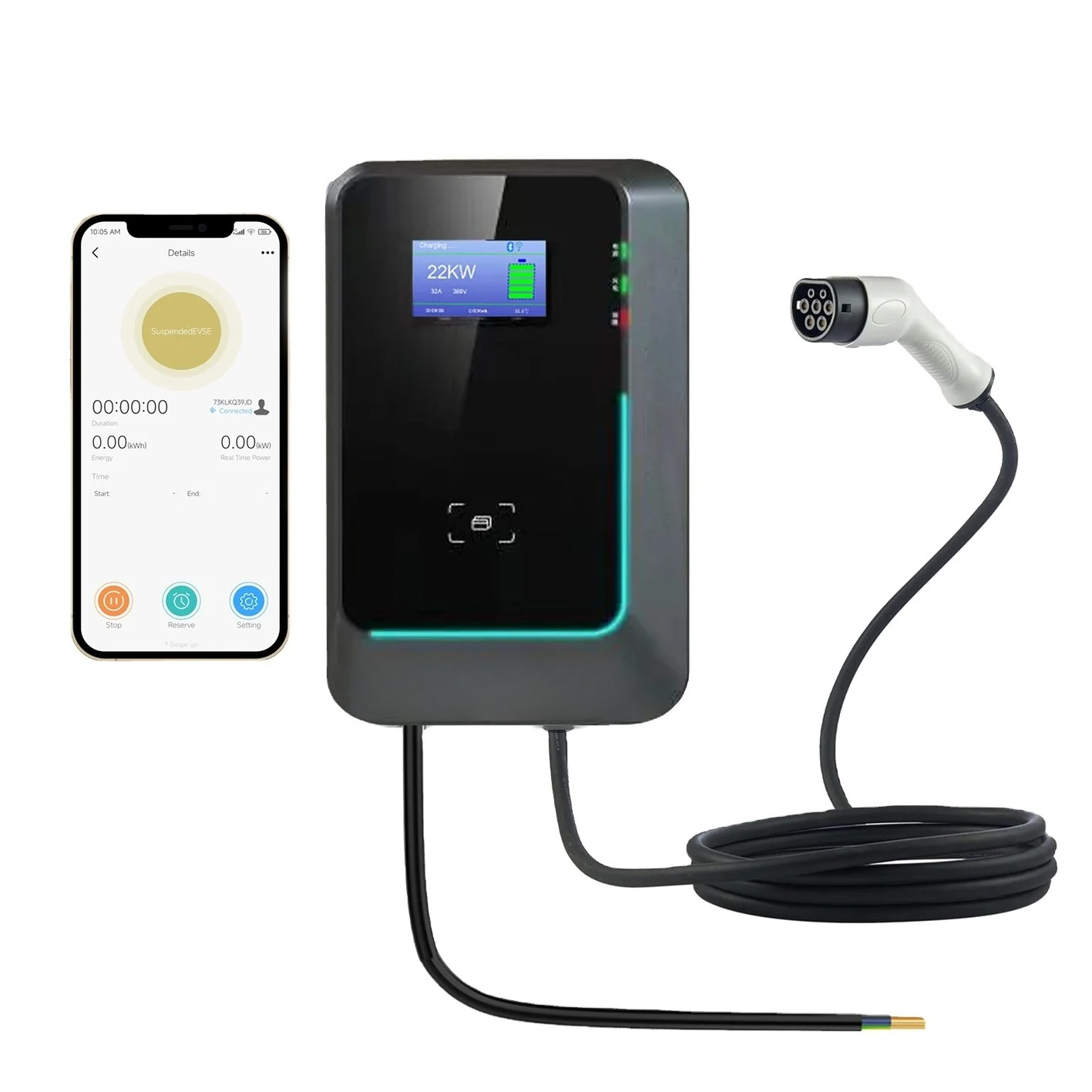 2025년 핫세일 7kw/11kw/22kw AC 전기차 - 22Kw Wallbox Type 2 Ocpp Rfid 리뷰 및 가격