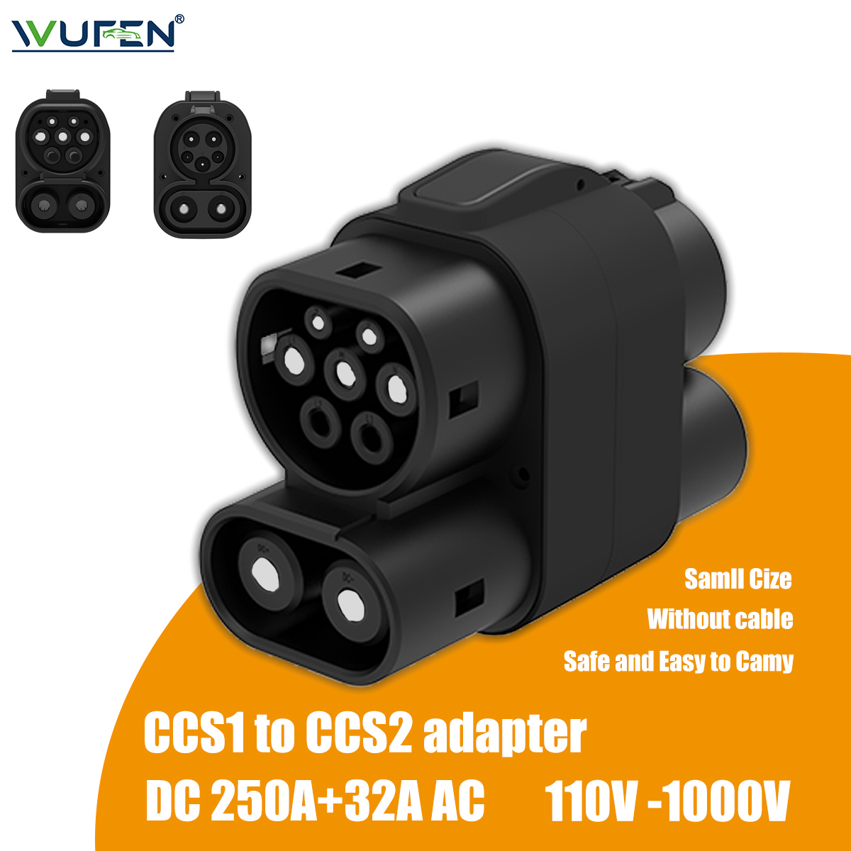 WUFEN 250A+32A CCS1 충전기에서 CCS2 - Ccs2 To Ccs1 Fast Charge Adapter 250Kw 리뷰 및 가격